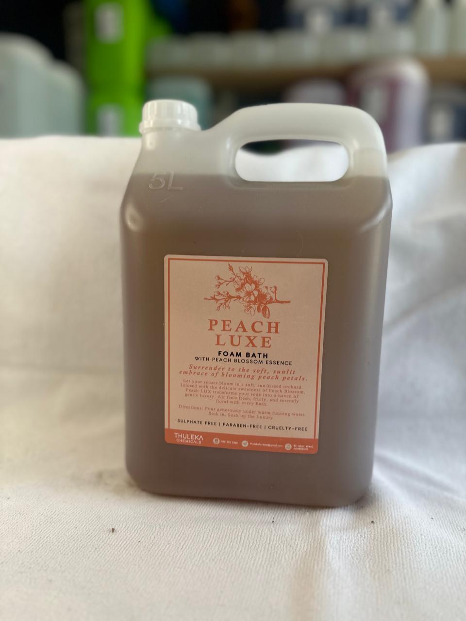 Peach Luxe Foam Bath 5L