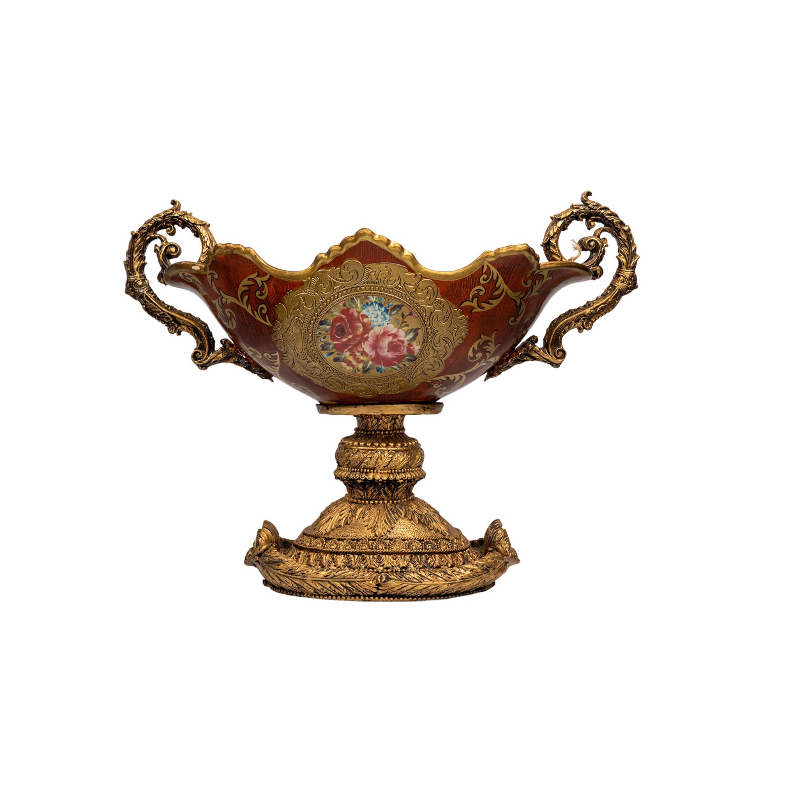  Royal Glided Floral Centerpiece Bowl