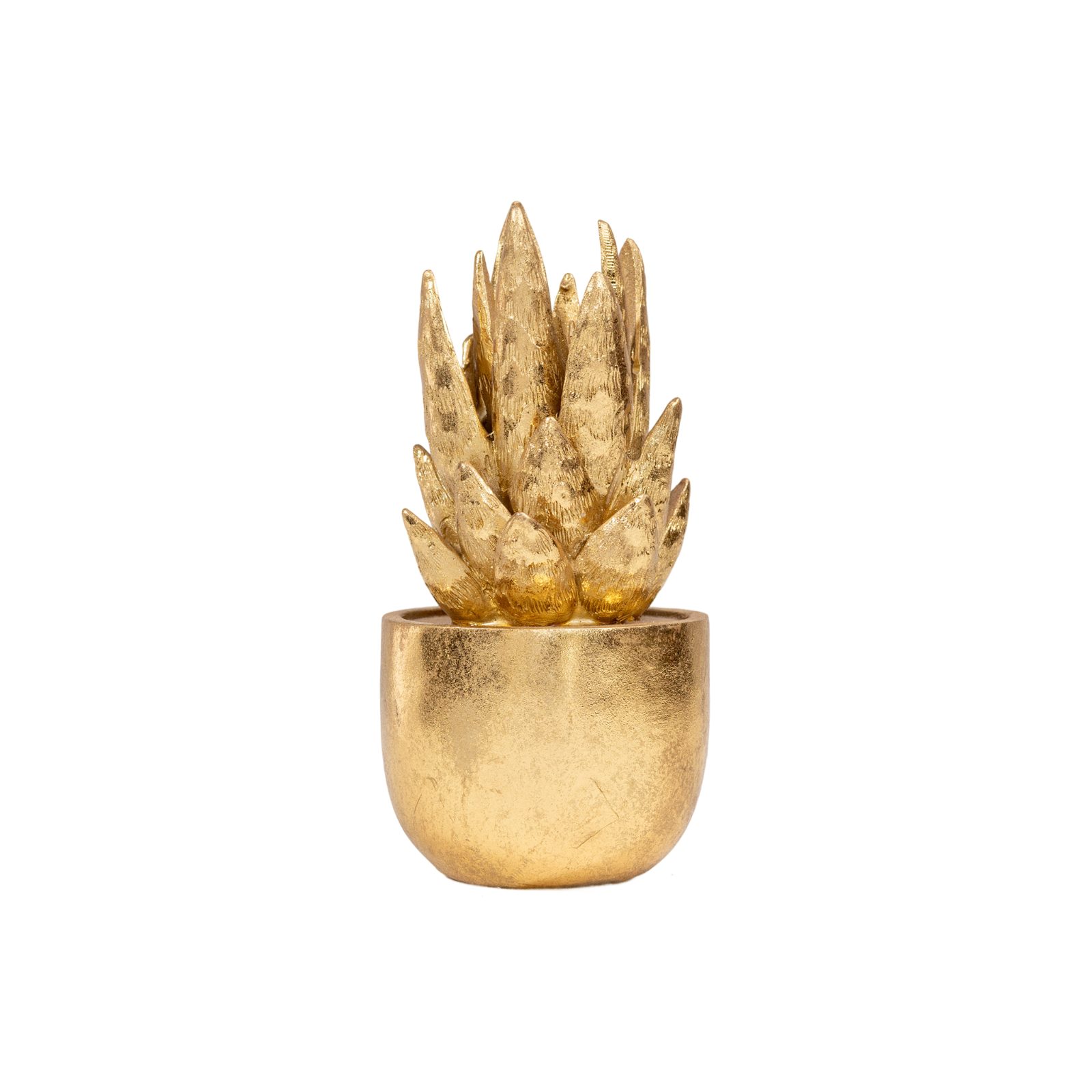 Gilded Aloe Succulent Sculpture