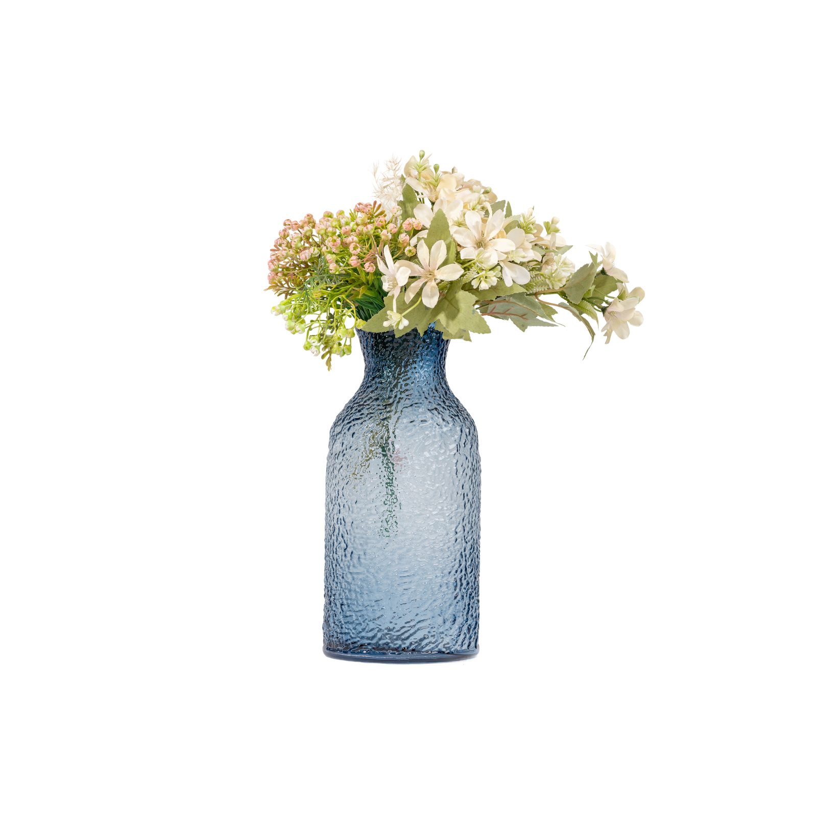 Azure Hammered Glass Meadow Vase