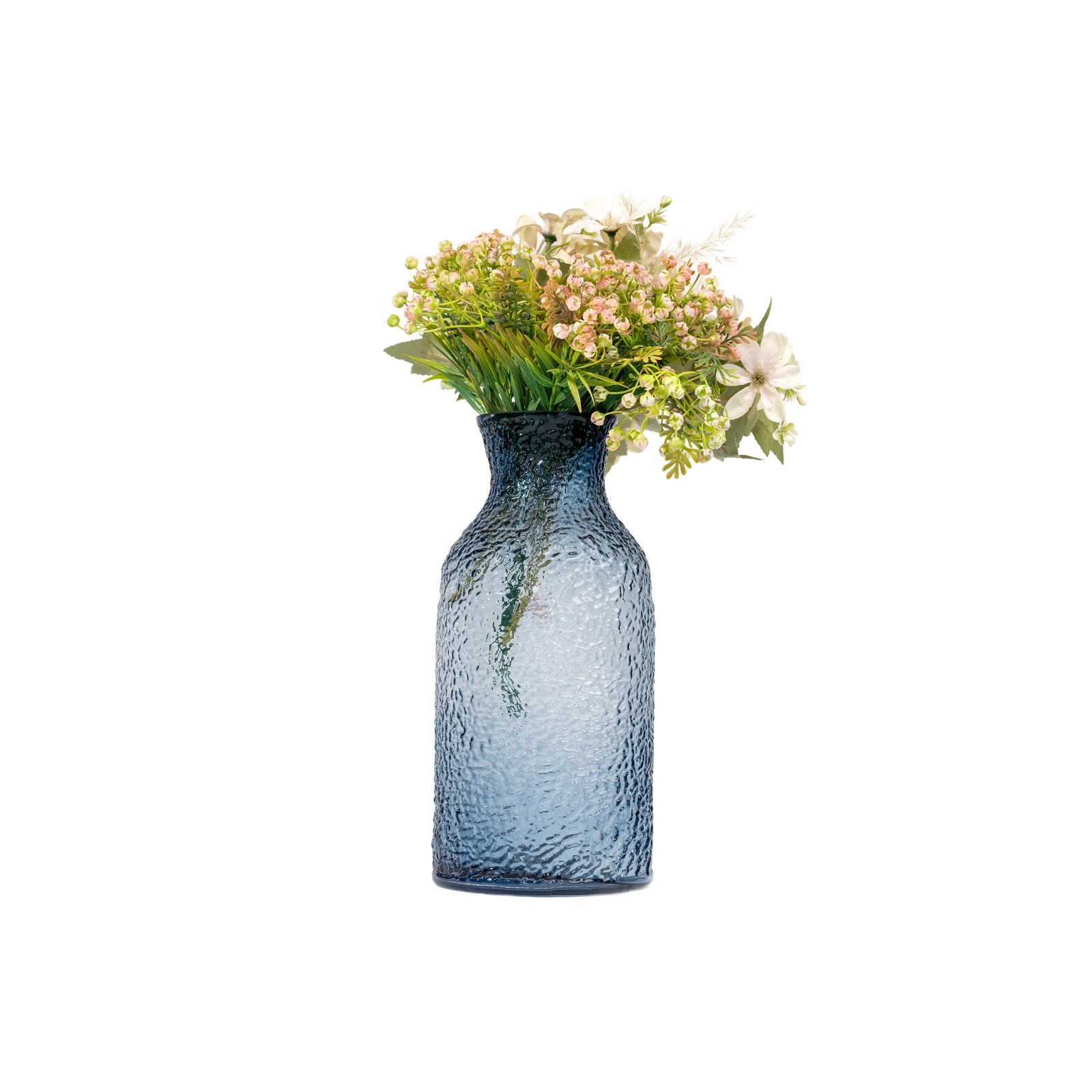 Azure Hammered Glass Meadow Vase thumbnail 2
