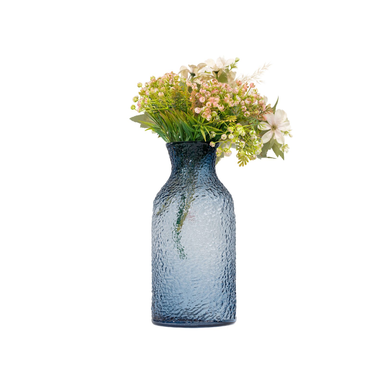 Azure Hammered Glass Meadow Vase thumbnail 3