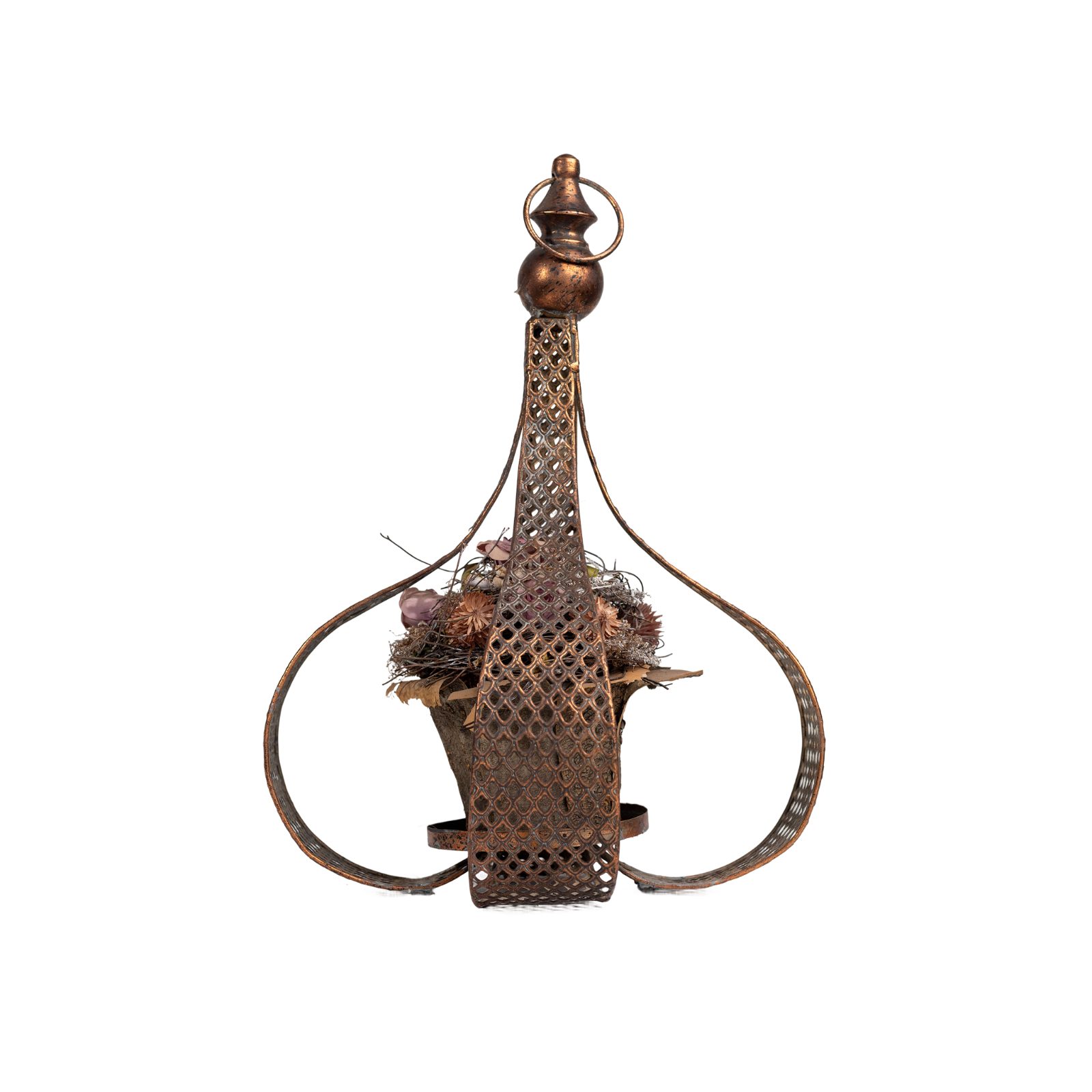 Rustic Bronze Lattice Nesting Lantern