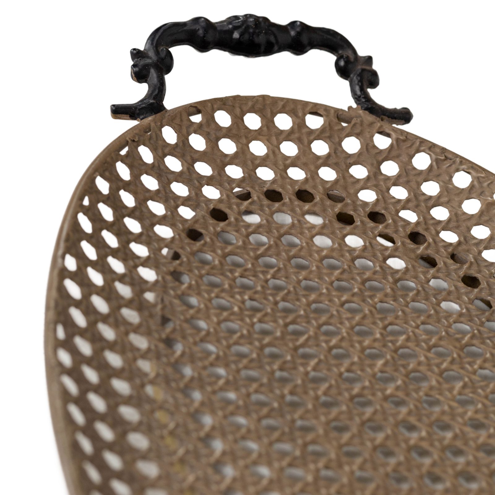 Vintage Bronze Lattice Oval Tray thumbnail 2