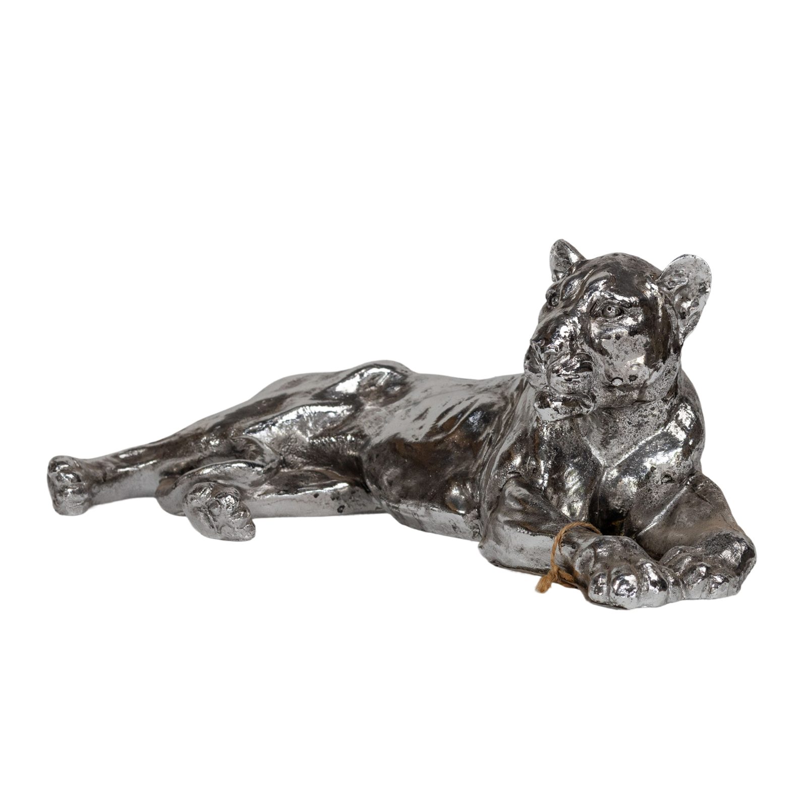 Silver Majestic Lioness Sculpture thumbnail 2