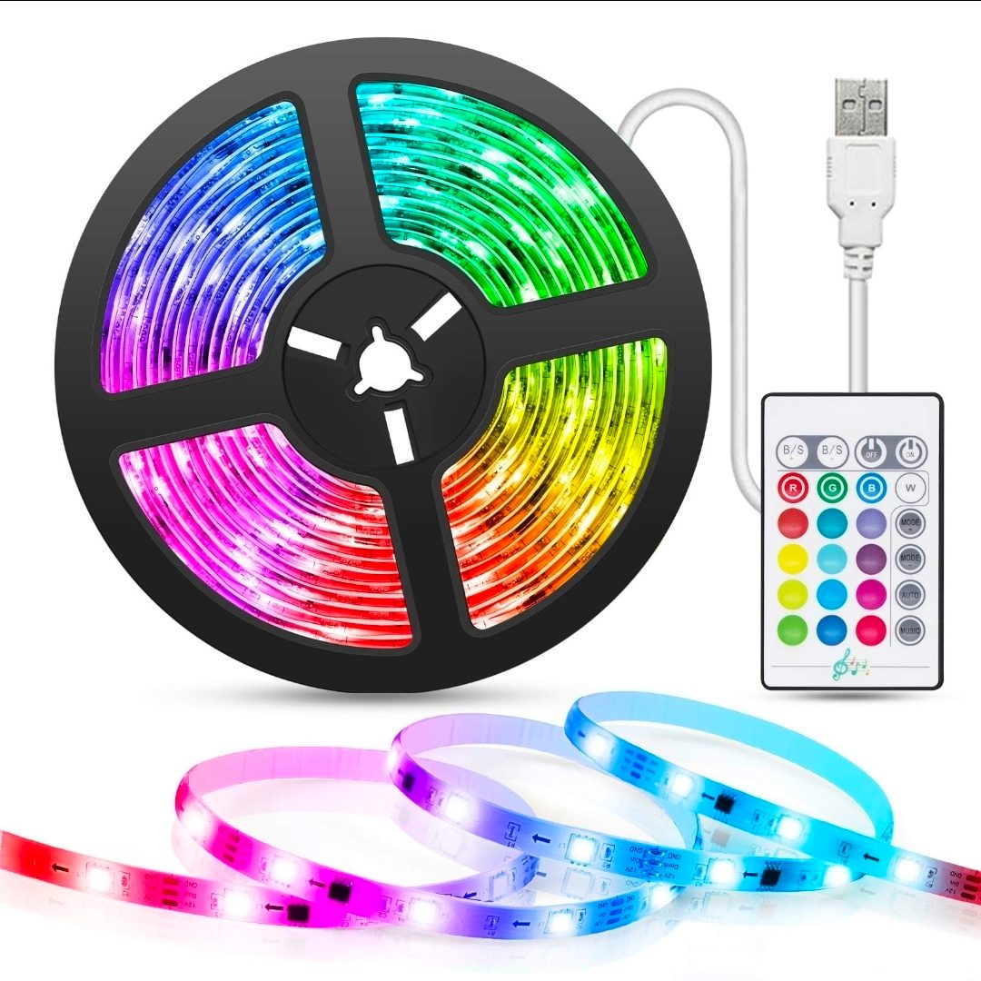 HOCO DL30 Plus RGB LED Strip Lights 2M – TV & Bedroom Lighting