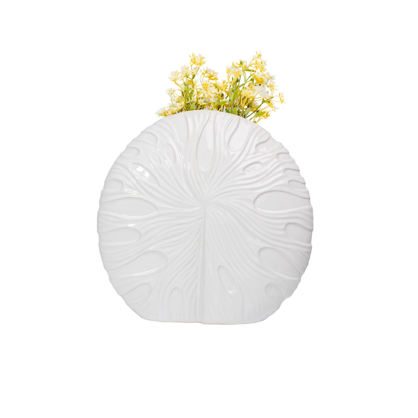 Organic Ripple Disc Vase