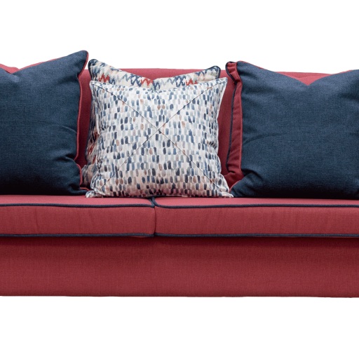 Crimson Scroll-Arm Two-Seater Sofa thumbnail 3