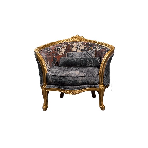 Gilded Baroque Floral Armchair
