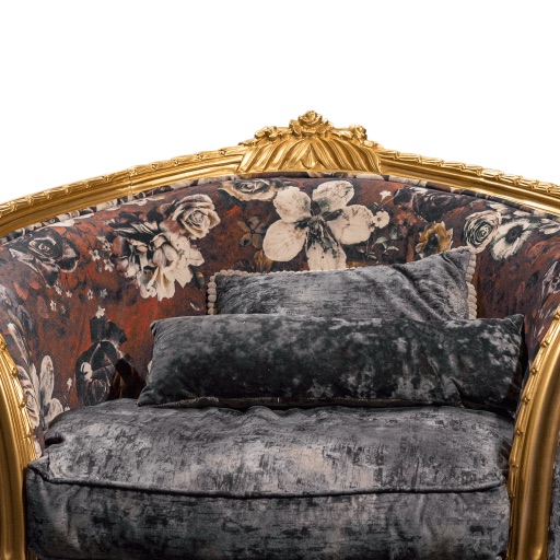 Gilded Baroque Floral Armchair thumbnail 2