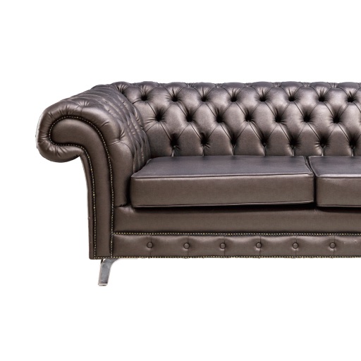 Graphite Metallic Chesterfield Sofa thumbnail 2