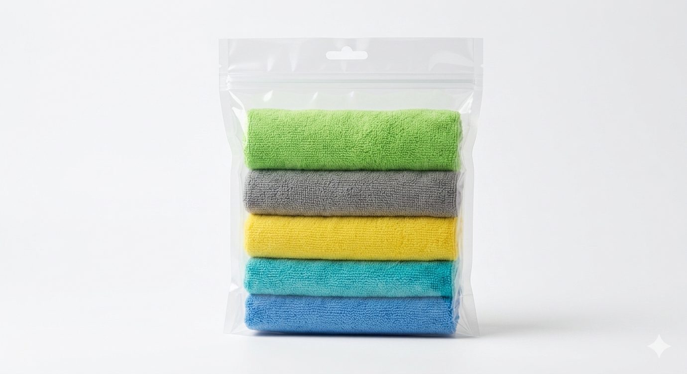 180 GSM Edgeless Microfibre cloth bundle