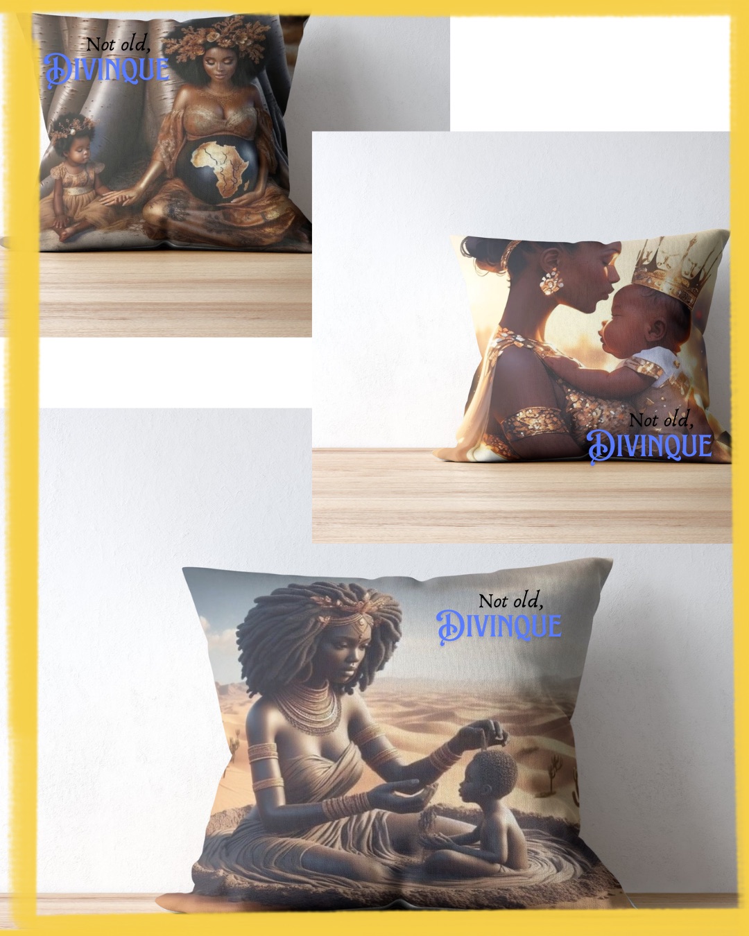 Cotton cushions with African print covers