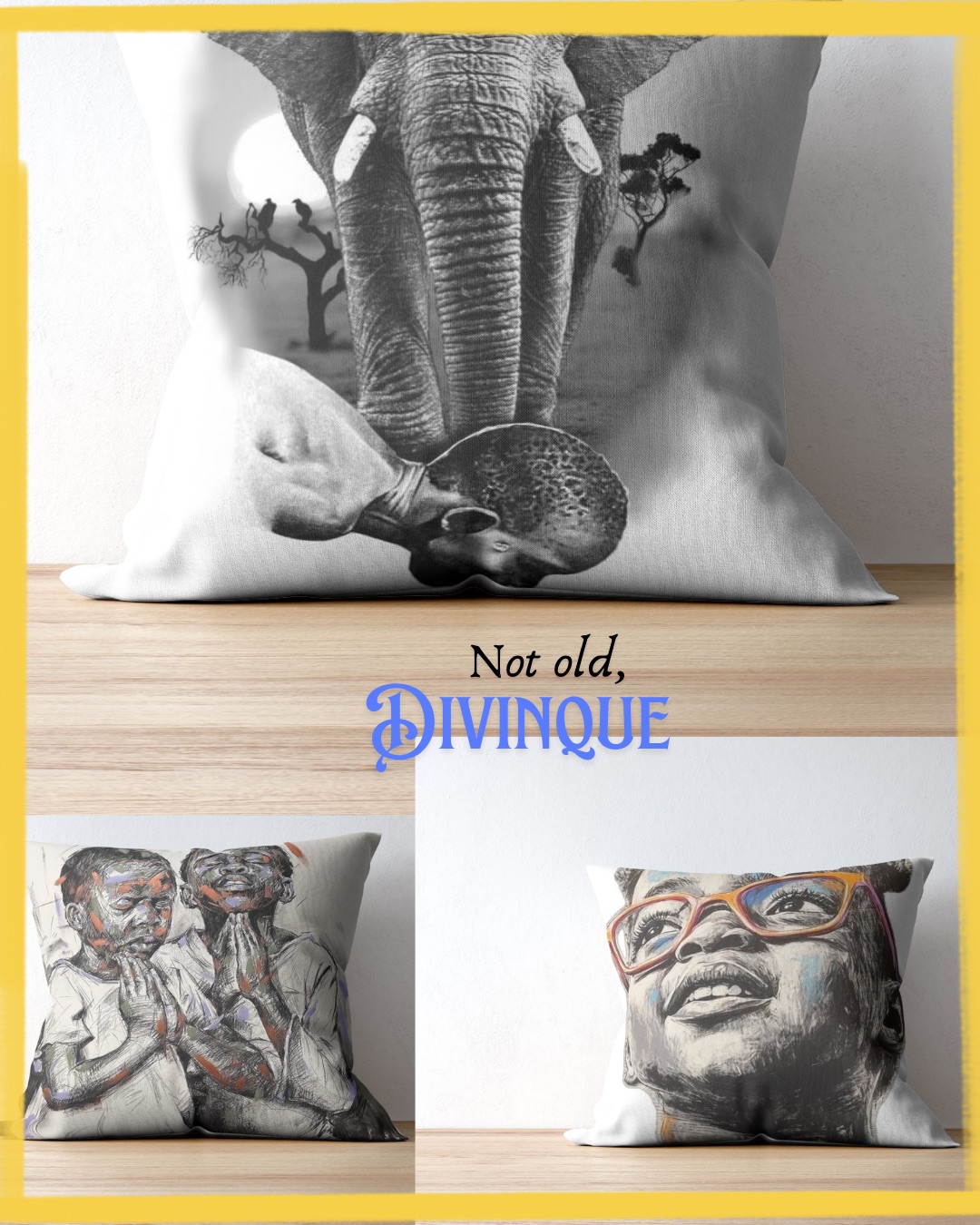 Cotton cushions with African print covers thumbnail 3