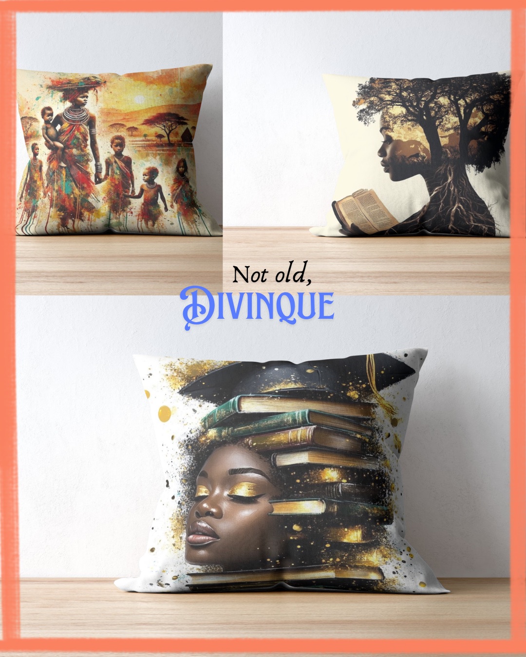 Cotton cushions with African print covers thumbnail 4