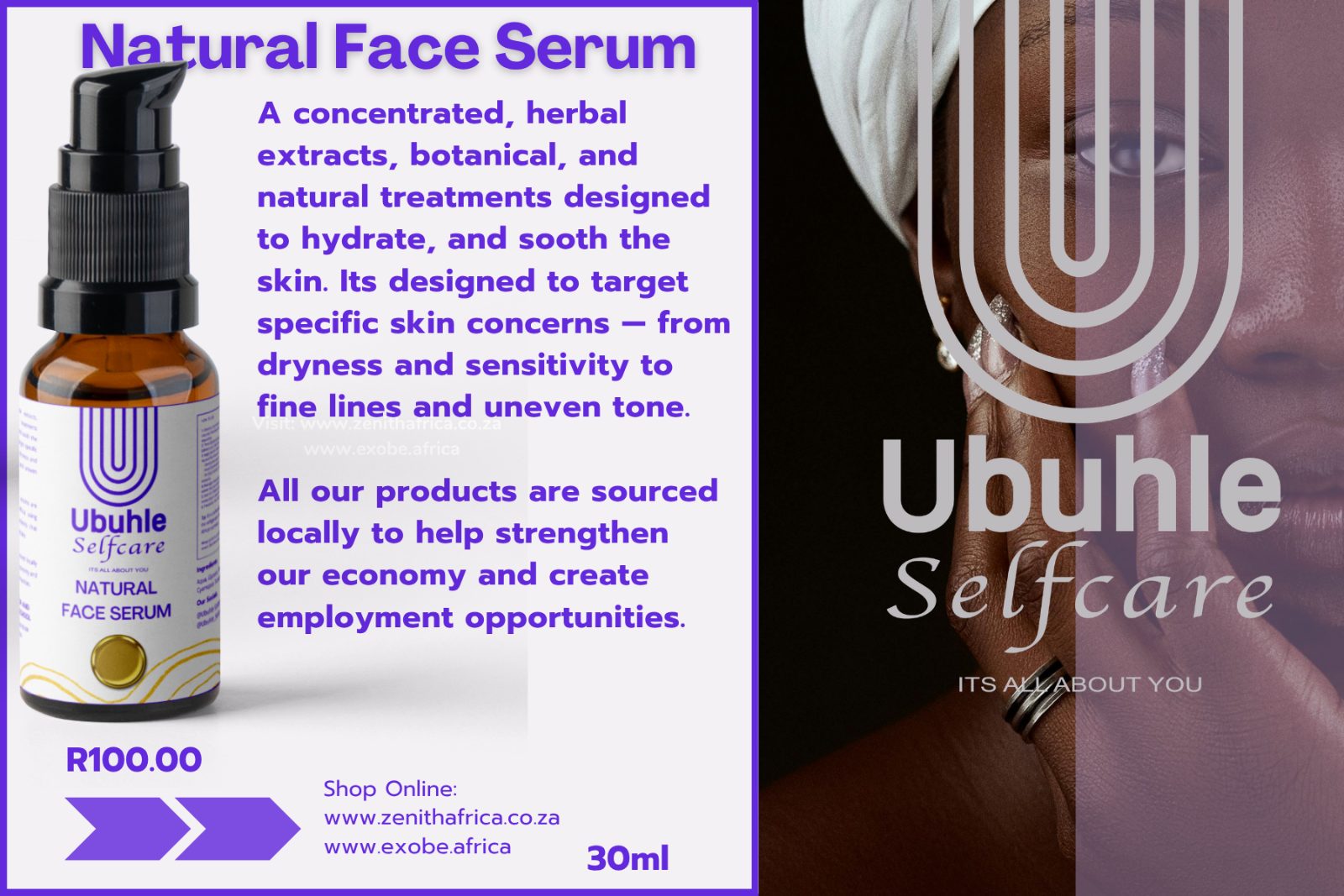 Ubuhle Selfcare Natural Face Serum  thumbnail 2