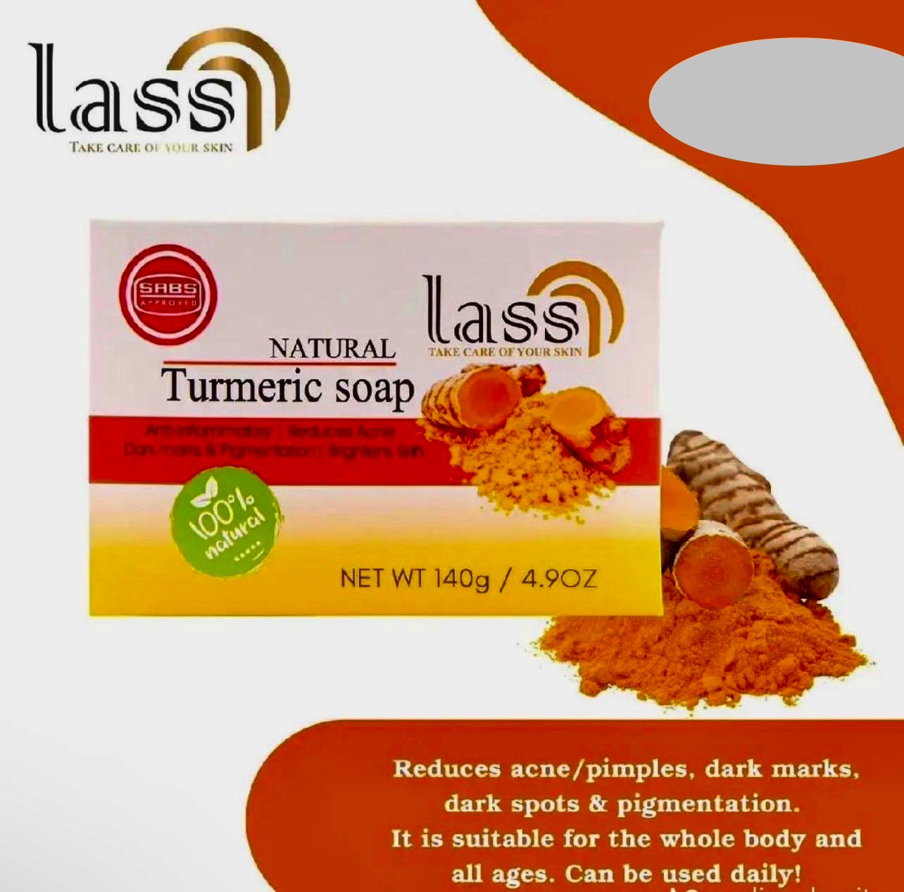 Lass Natural Turmeric Soap