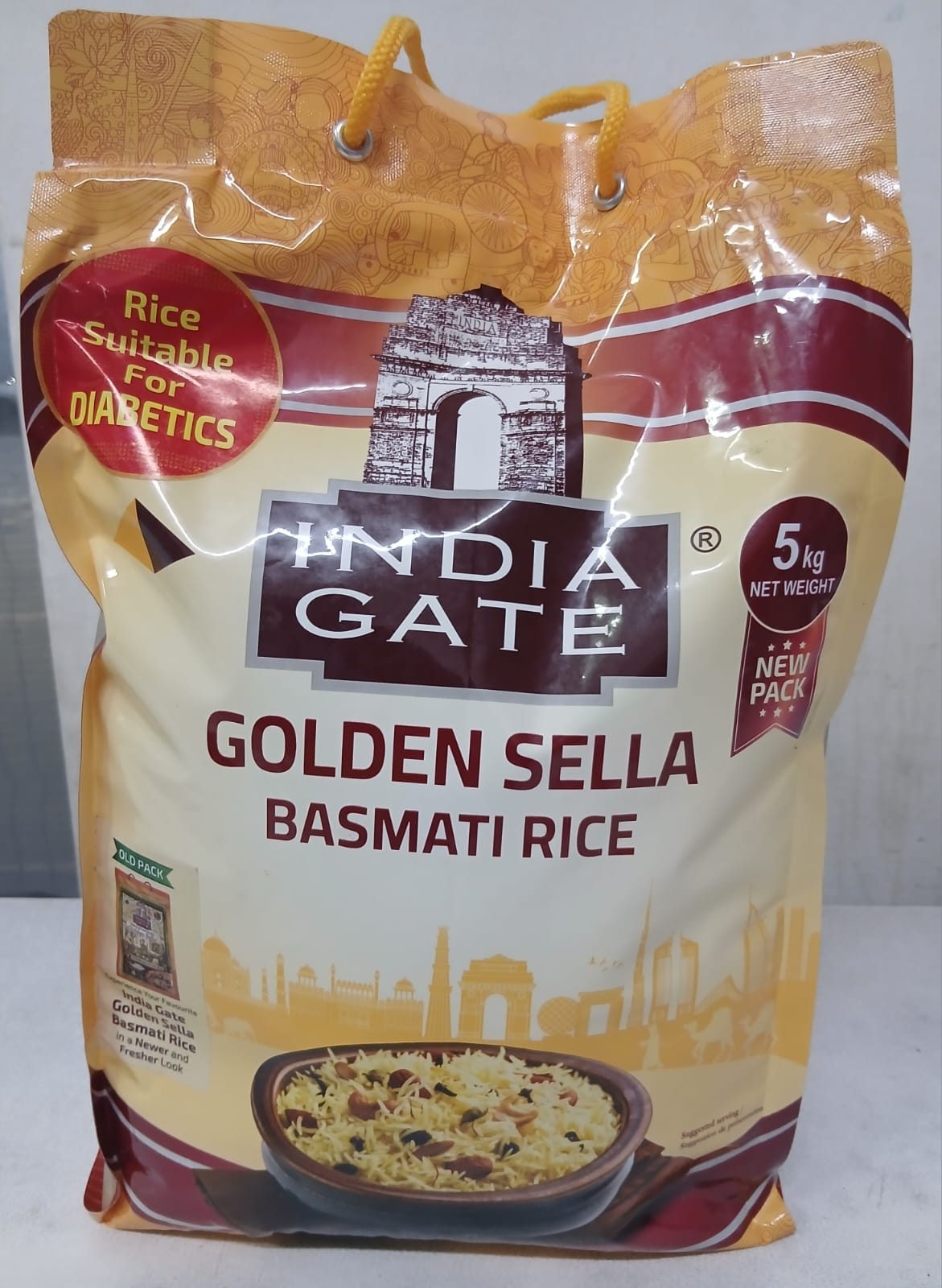 India Gate golden sella basmati Rice Suitable for Diabetics 5kg