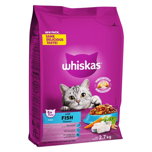 Whiskas 1+ Ocean Fish Dry Adult Cat Food 1kg