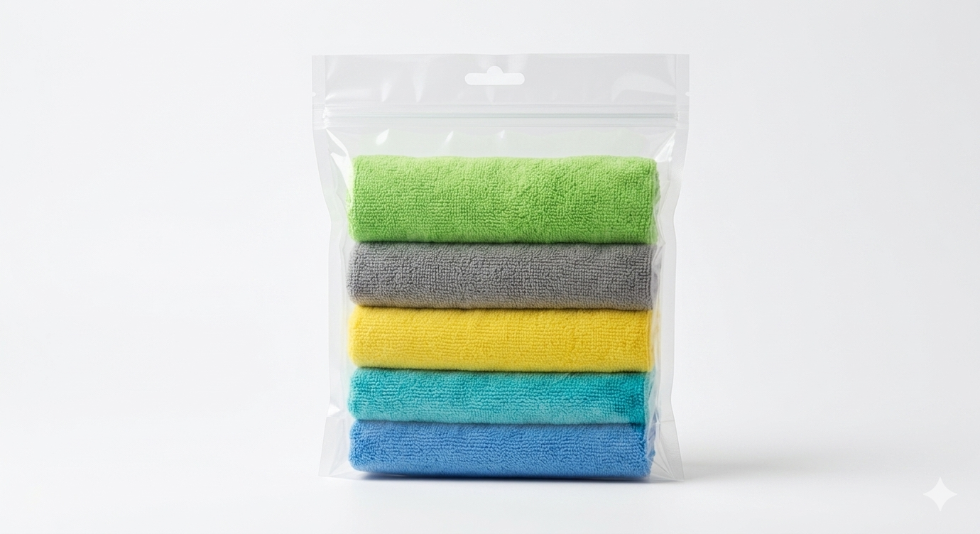 180 GSM Edgeless Microfibre cloth bundle